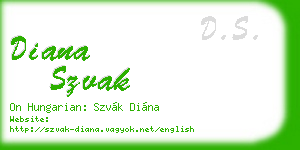 diana szvak business card