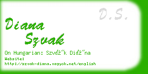 diana szvak business card